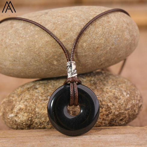 Natural Amethyst Lapis Tiger Eye Stone Pendant